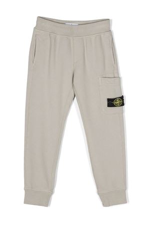 grey cotton track pants STONE ISLAND KIDS | 791661520V0092